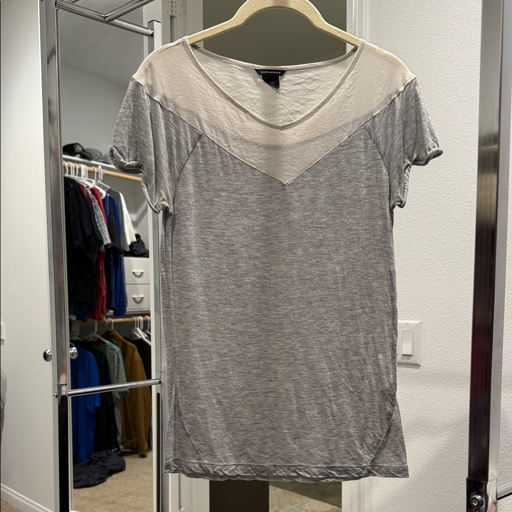 SALE 2/$13 or 4/$20
Club Monaco Two-Tone Short Sleeve Tee